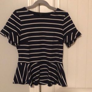 J. Crew short sleeve peplum top